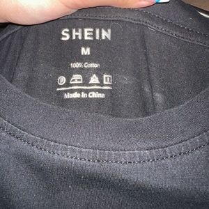 Black pink butterfly shirt